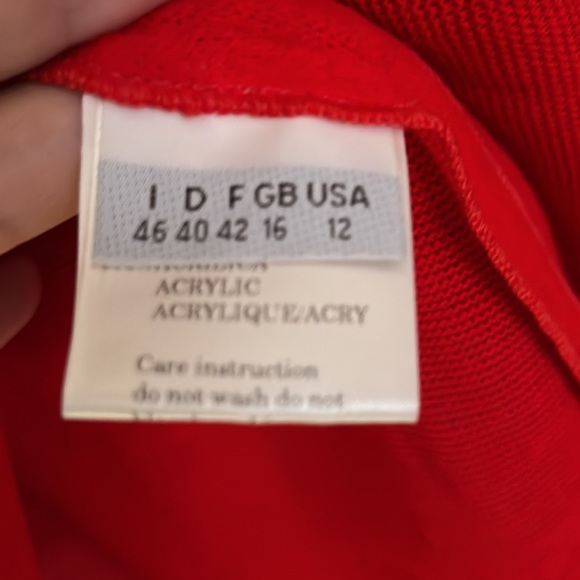 Mariella Burani red dress 100% acrylic - Picture 6 of 8